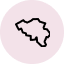logo belgique trait noir sur disque rose clair