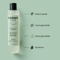 Illustration des 4 ingrédients phares de mon gel douche Woody Wood