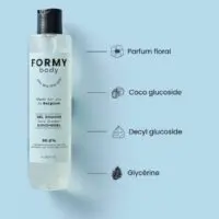 Illustration des 4 ingrédients naturels phares de mon gel douche Love Flower 250ml