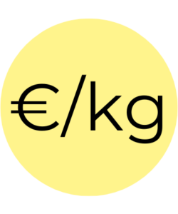 Pictogramme désignant le prix au kilo du produit
