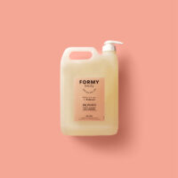 Bidon de 5L de gel douche Hello Mango avec une pompe.