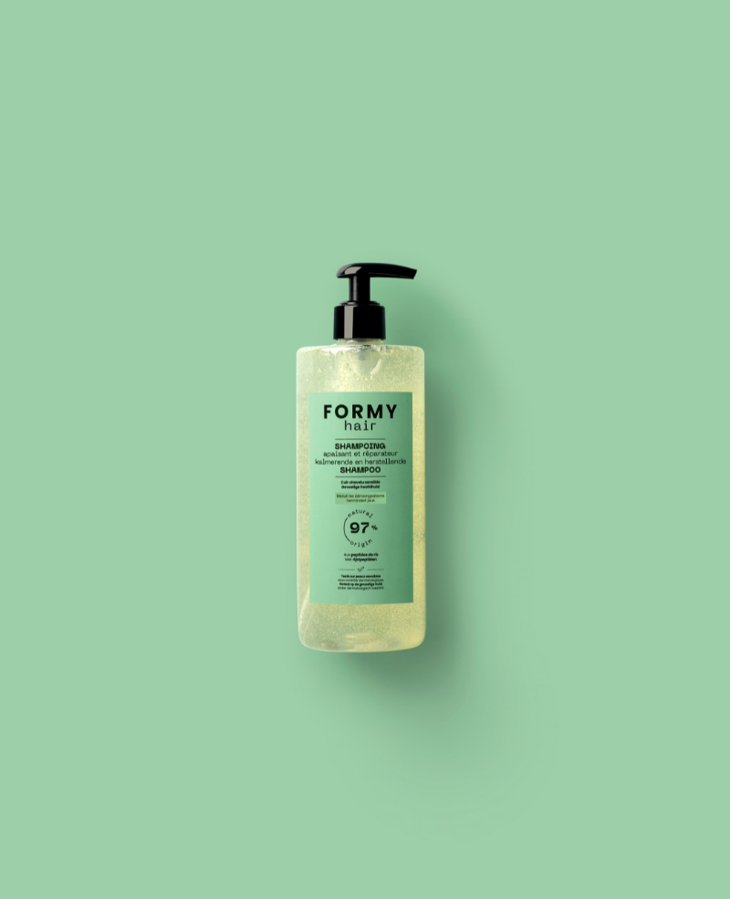 Shampoing cuir chevelu sensible apaisant et réparateur